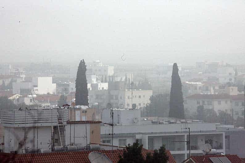 image High levels of dust, rain and thunderstorms forecast