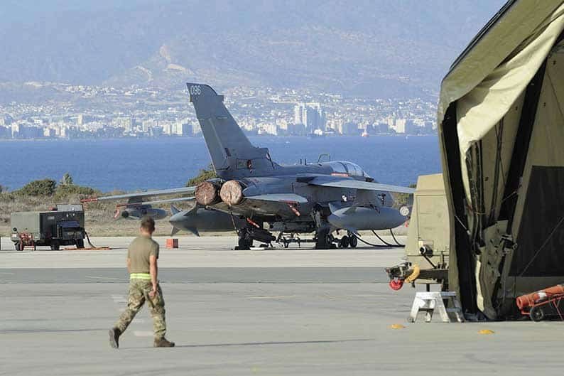 cover Iran missiles fired towards UK bases in Cyprus