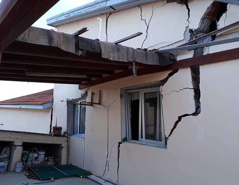 cover Minister inspects Pissouri homes’ landslide damage