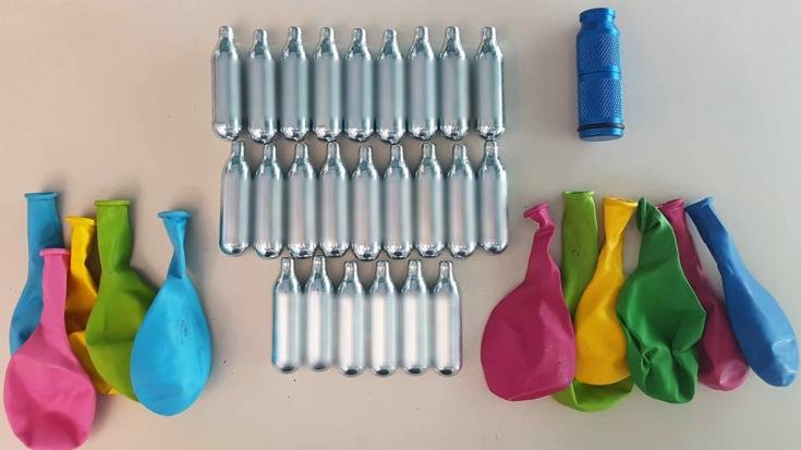 image Man arrested for laughing gas