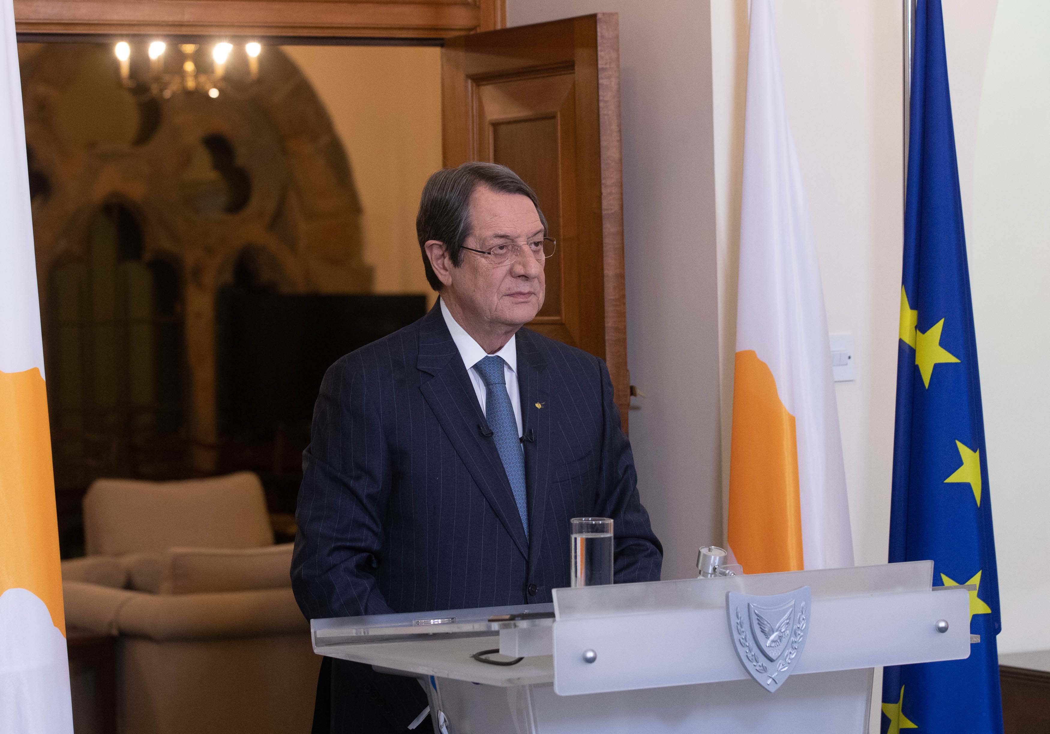 image In Easter message, Anastasiades slams Turkey, says winning Covid battle