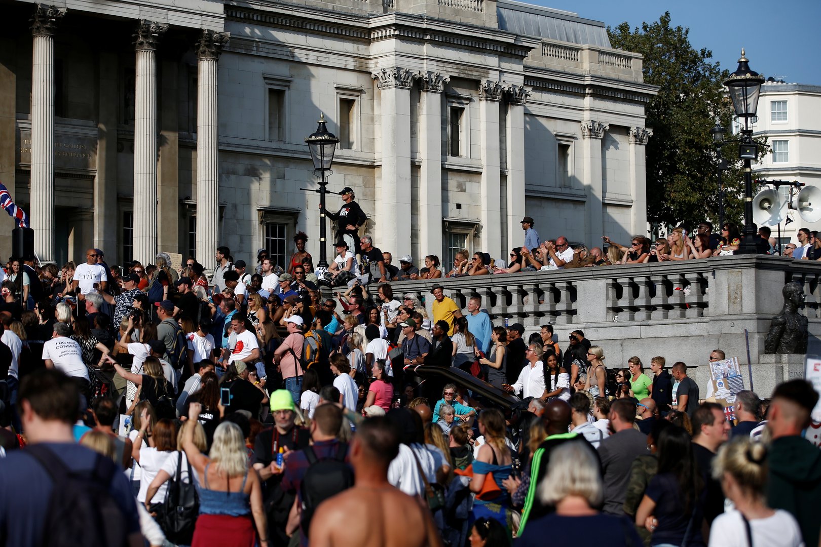 image Lawmakers call for England to allow protests during lockdown