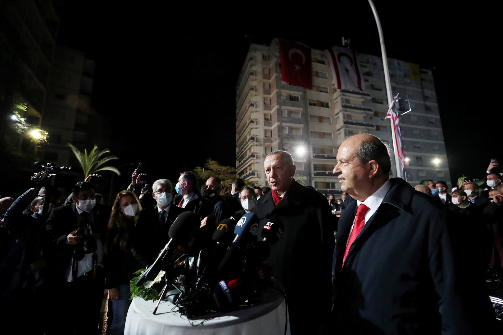 image Reports of Cyprob division between Tatar and Erdogan