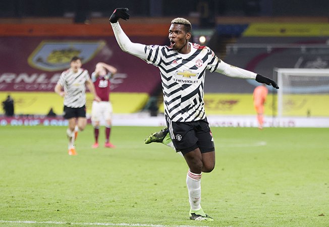 image Pogba sends United clear at the top with win at Burnley