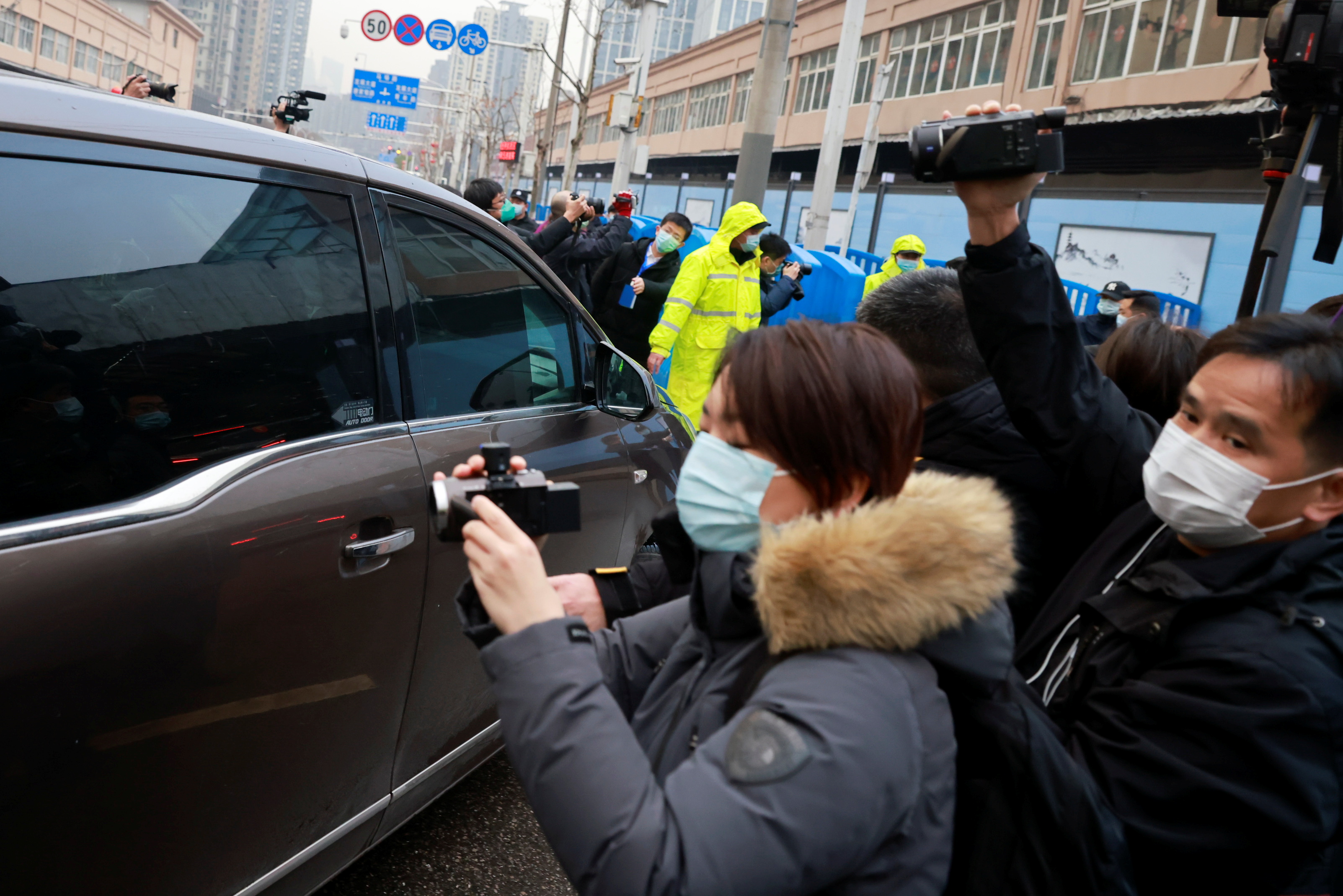 image WHO team visits Wuhan market where first COVID infections detected