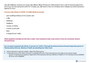 Information For The Public. Vaccine Covid 19 Mrna Moderna Page 2