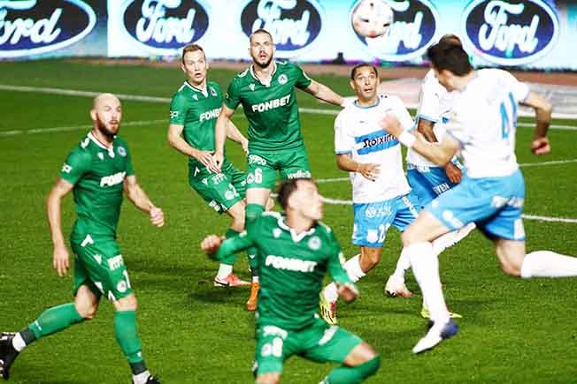 image Apollon face Omonia in top of the table showdown