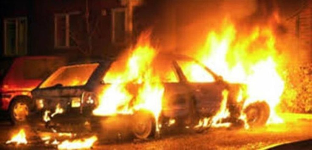image Car destroyed in Limassol arson attack