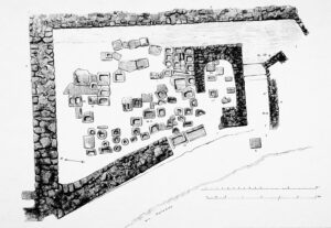 Feature Annette The Ground Plan Of The Sanctuary Excavated In 1885, With Bases Of The Statues Found There