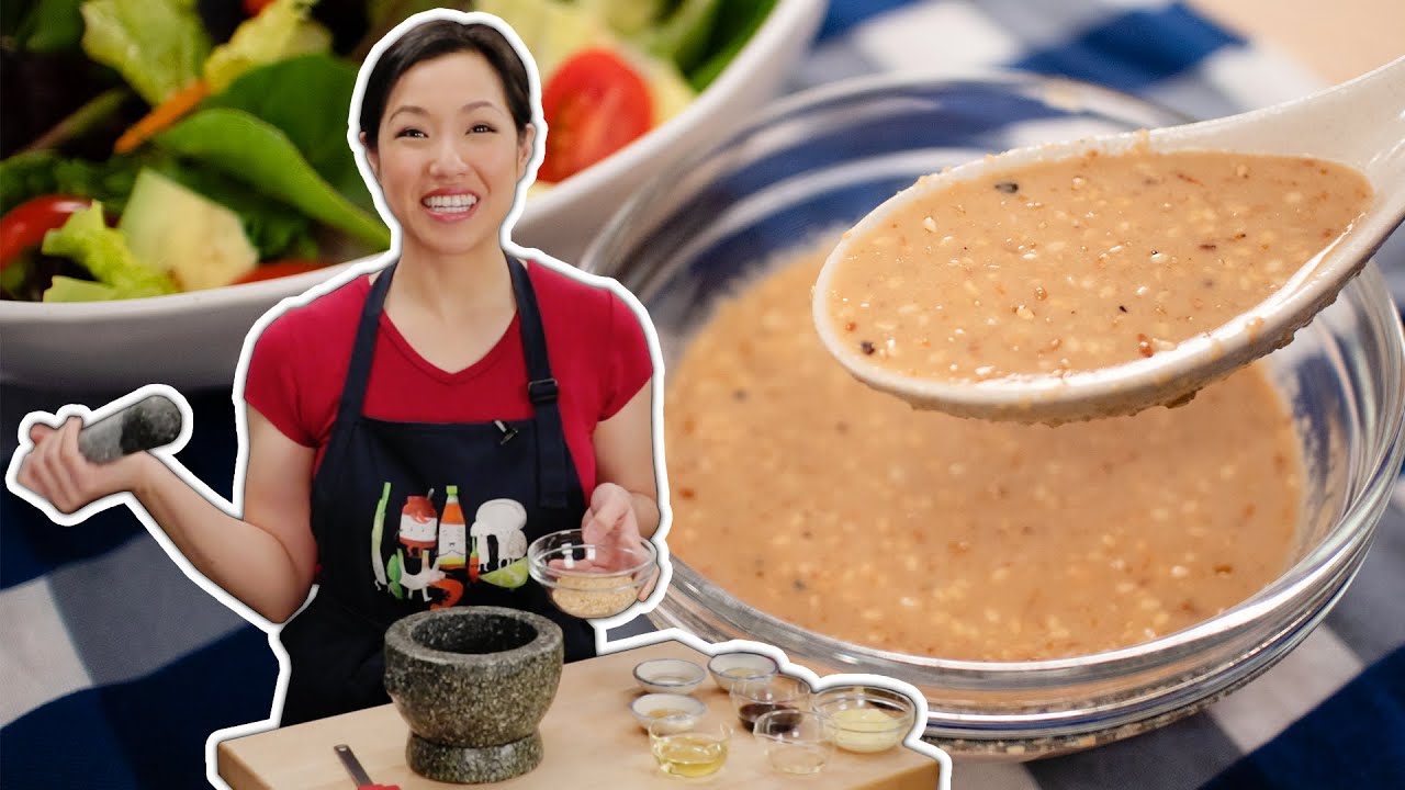 image Japanese deep-roasted sesame salad dressing recipe