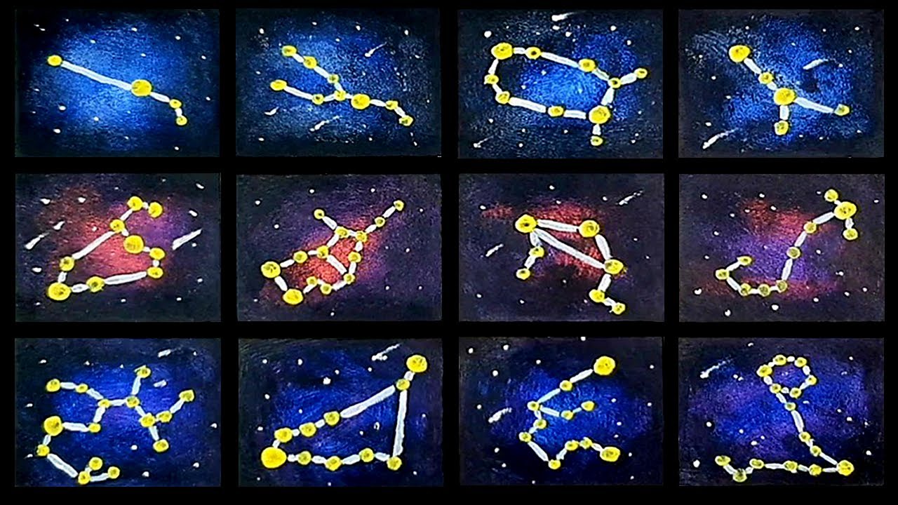 image How to paint constellations against a galaxy background