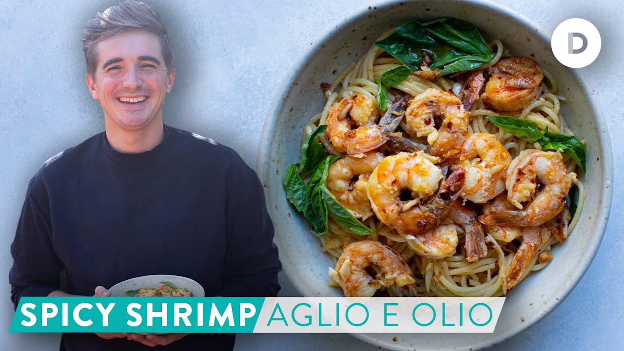 image Pronto pasta: how to make quick-fix spicy shrimp aglio e olio