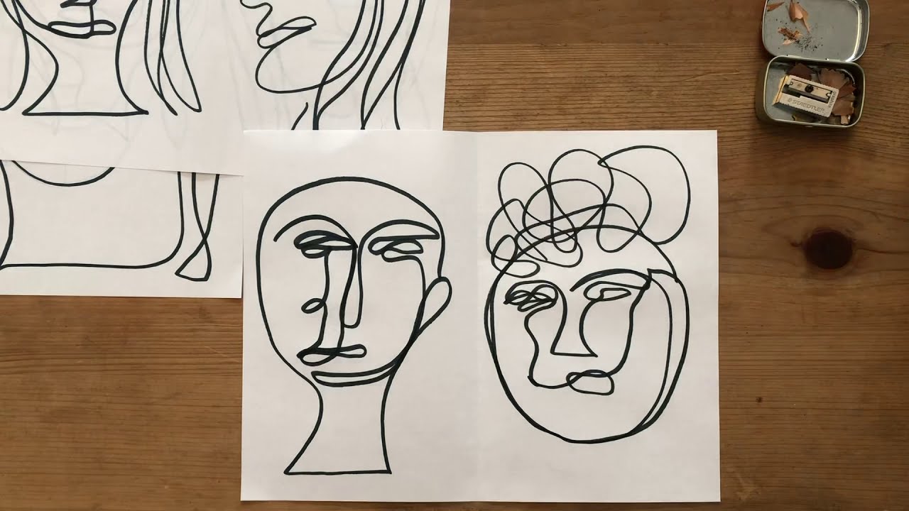 image Calling kid artists&#8230; can you draw a portrait without lifting your pen?