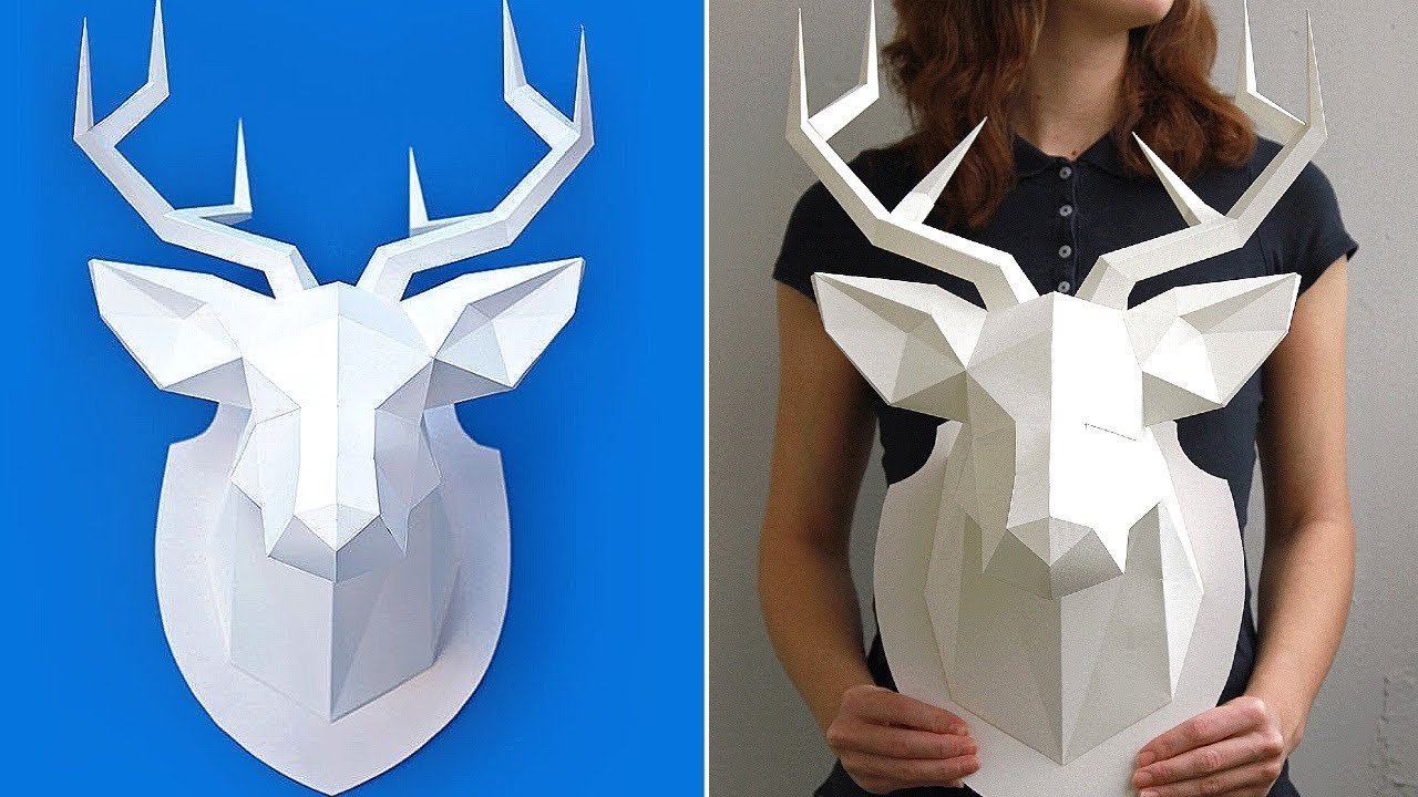 image 3D papercraft fun: how to make a cardboard deer head
