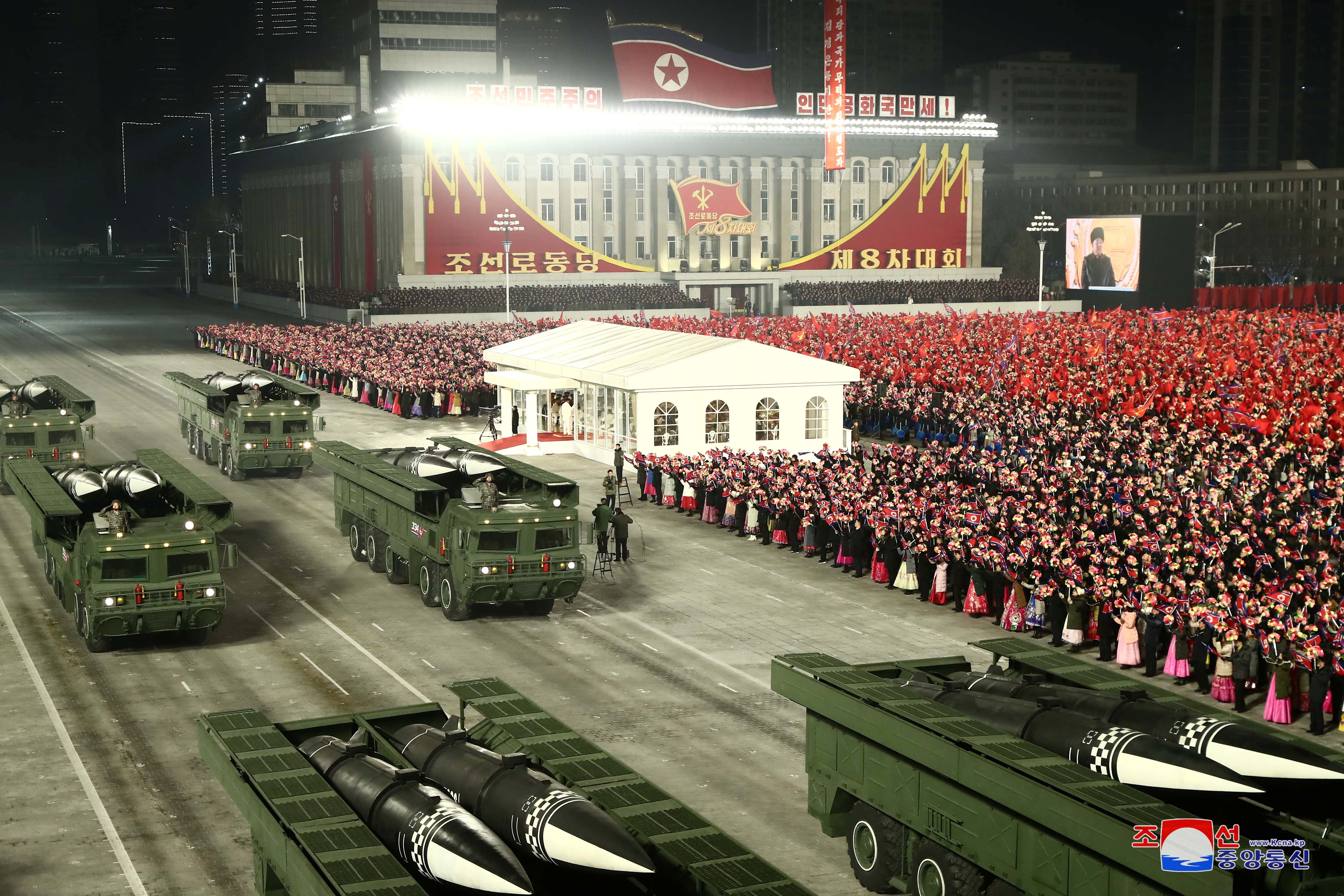 image North Korea shows off new submarine-launched missiles after rare party congress