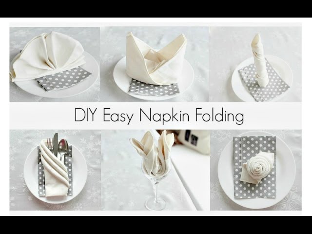 image Six easy ways to fold napkins for a dinner party