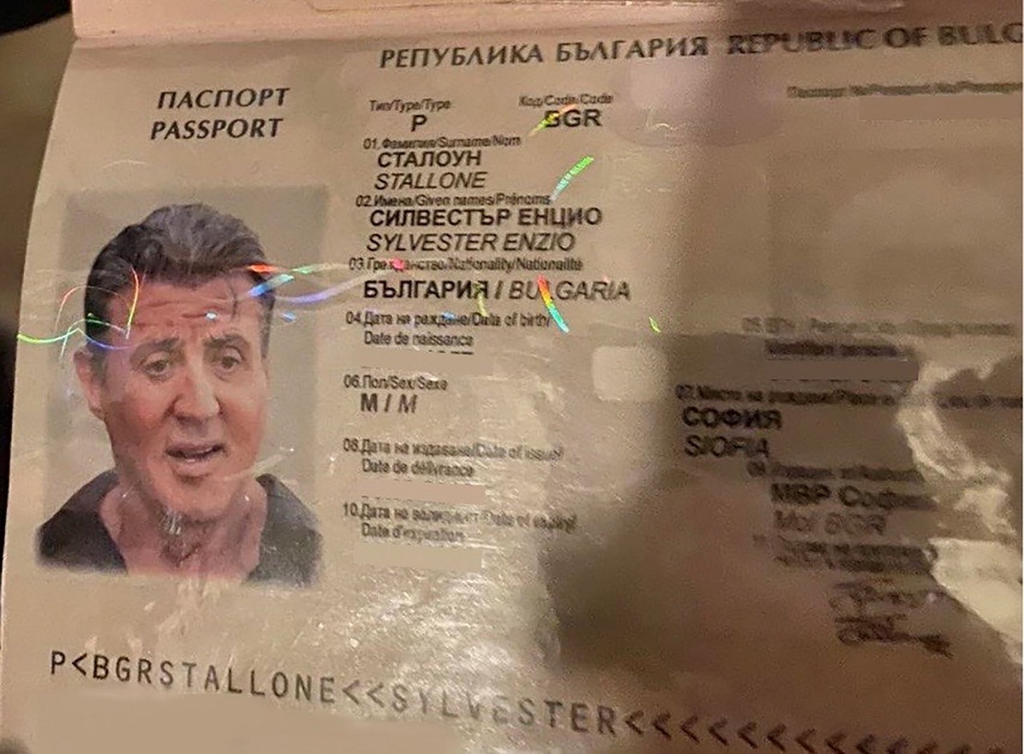 image Bulgaria busts counterfeit gang that used fake Stallone passport