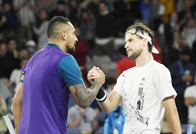 image Thiem survives fired-up Kyrgios test in five-set thriller