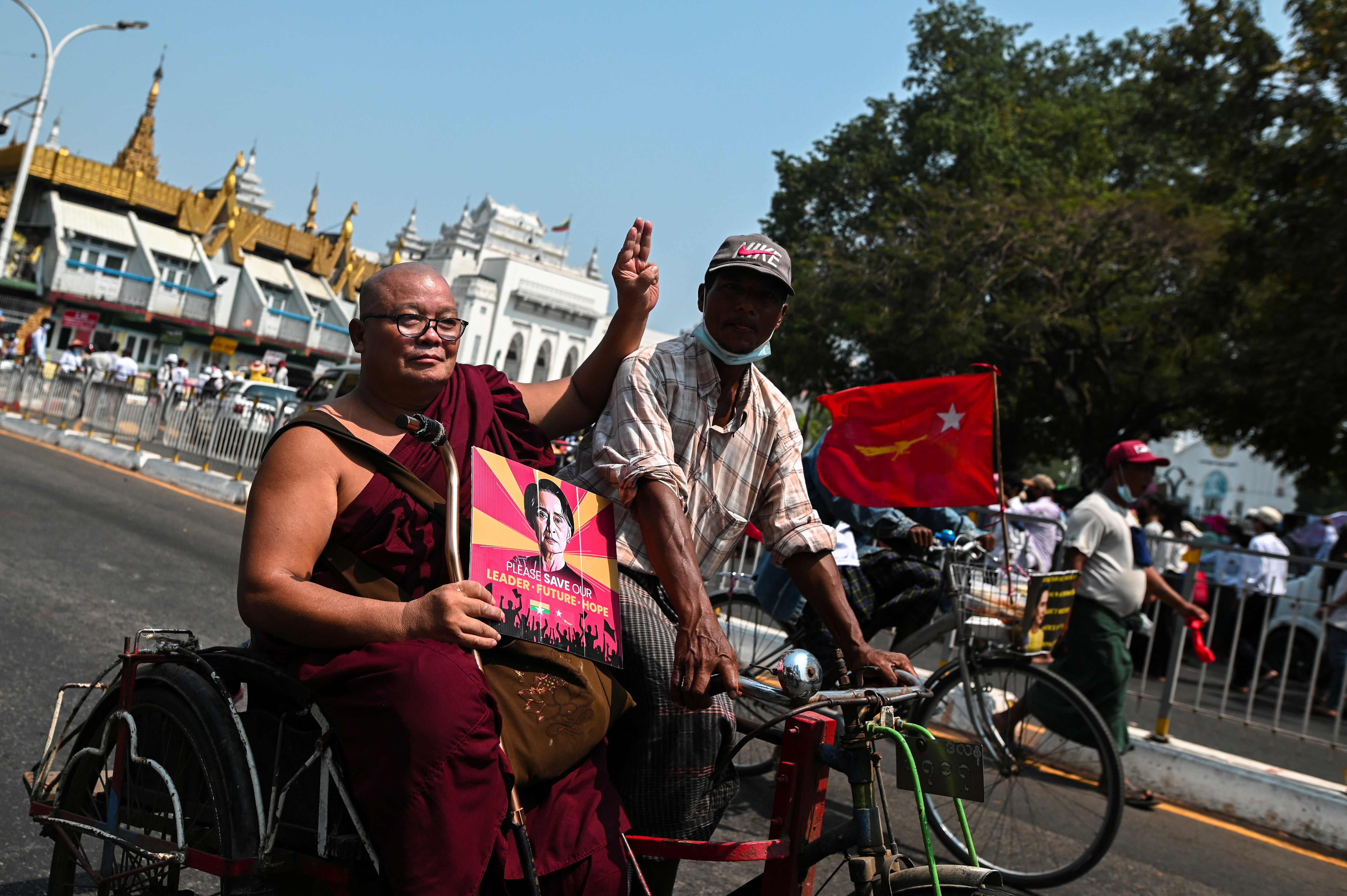 image Strike grips Myanmar, anti-coup protesters defy junta&#8217;s lethal warning