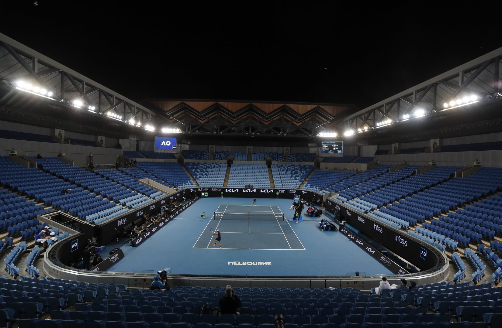 image Players switch back to Covid mode as fans exit Australian Open