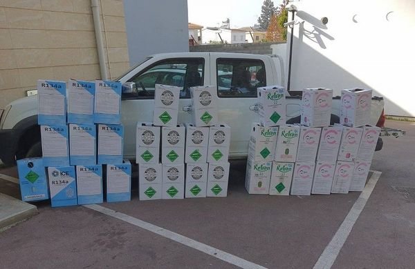image Police find stash of unused gas cylinders in buffer zone