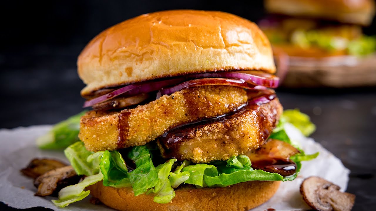 image Go meat-free with spicy, sticky halloumi burger recipe