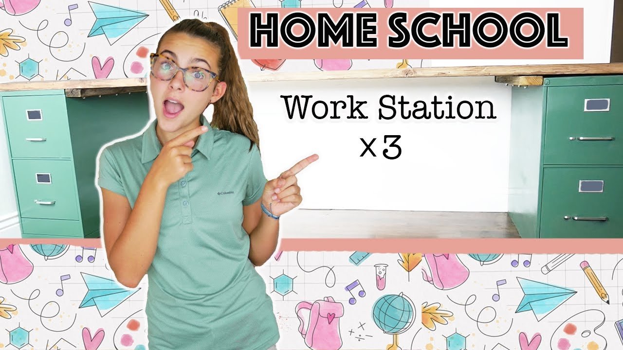 image How to make a comfortable homeschool work station