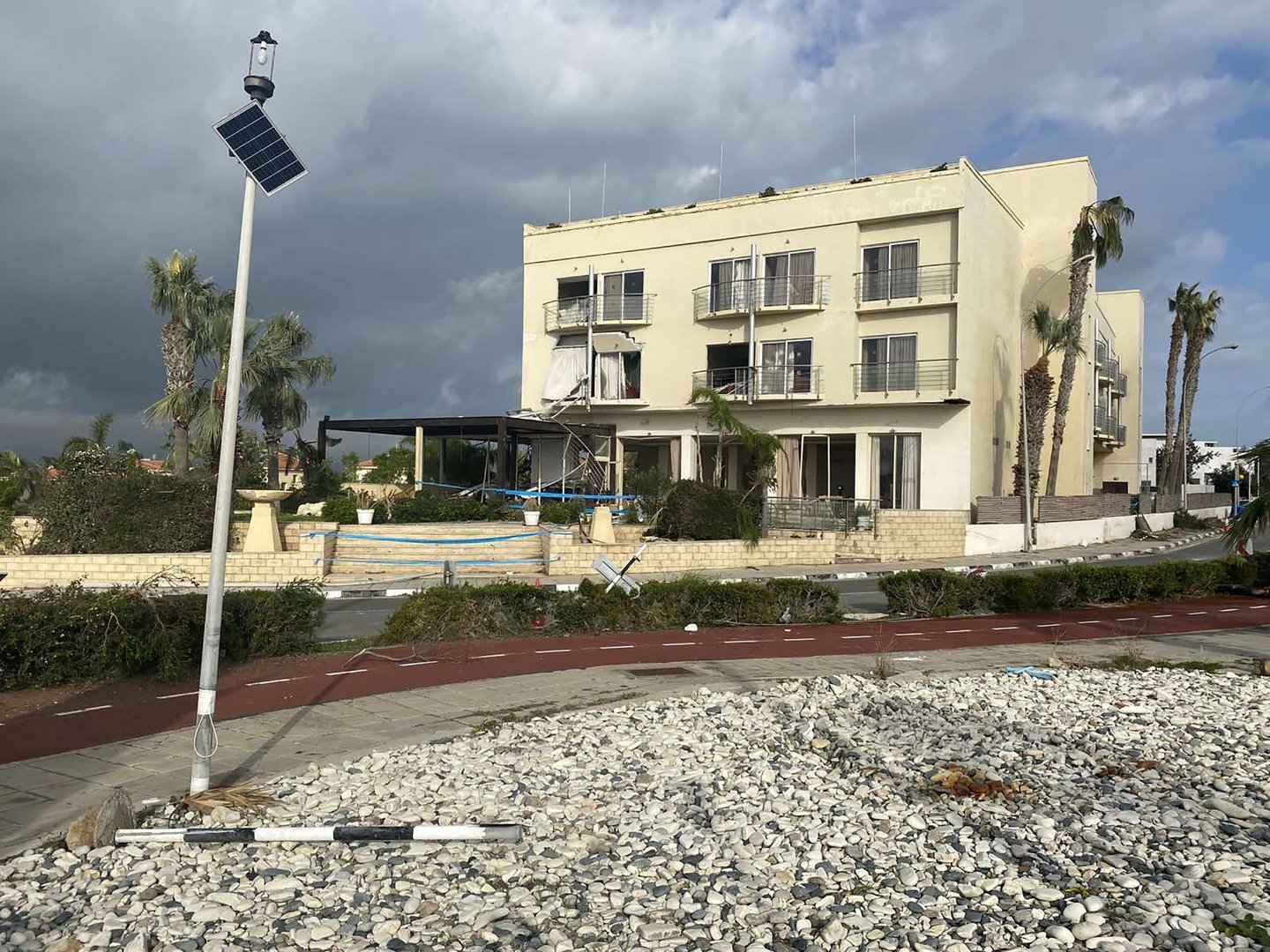 image Officials take stock of storm damage in Larnaca district