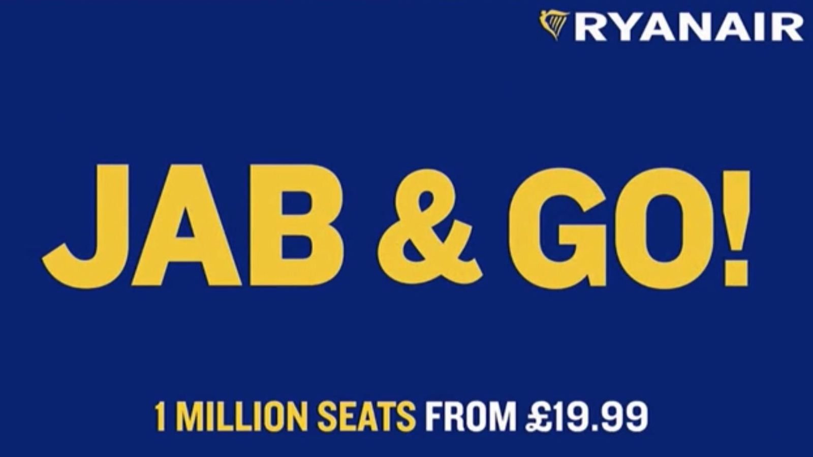 image Ryanair ‘jab & go’ ads banned; UK authority calls them ‘irresponsible’