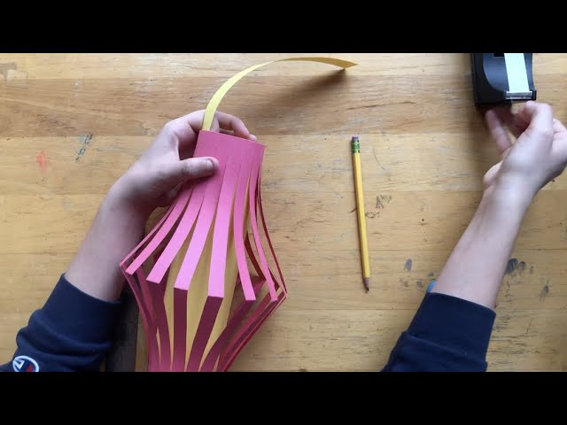 image How to make multi-coloured paper lanterns