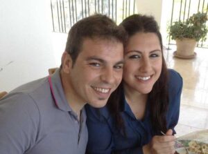 the couple on their wedding day
