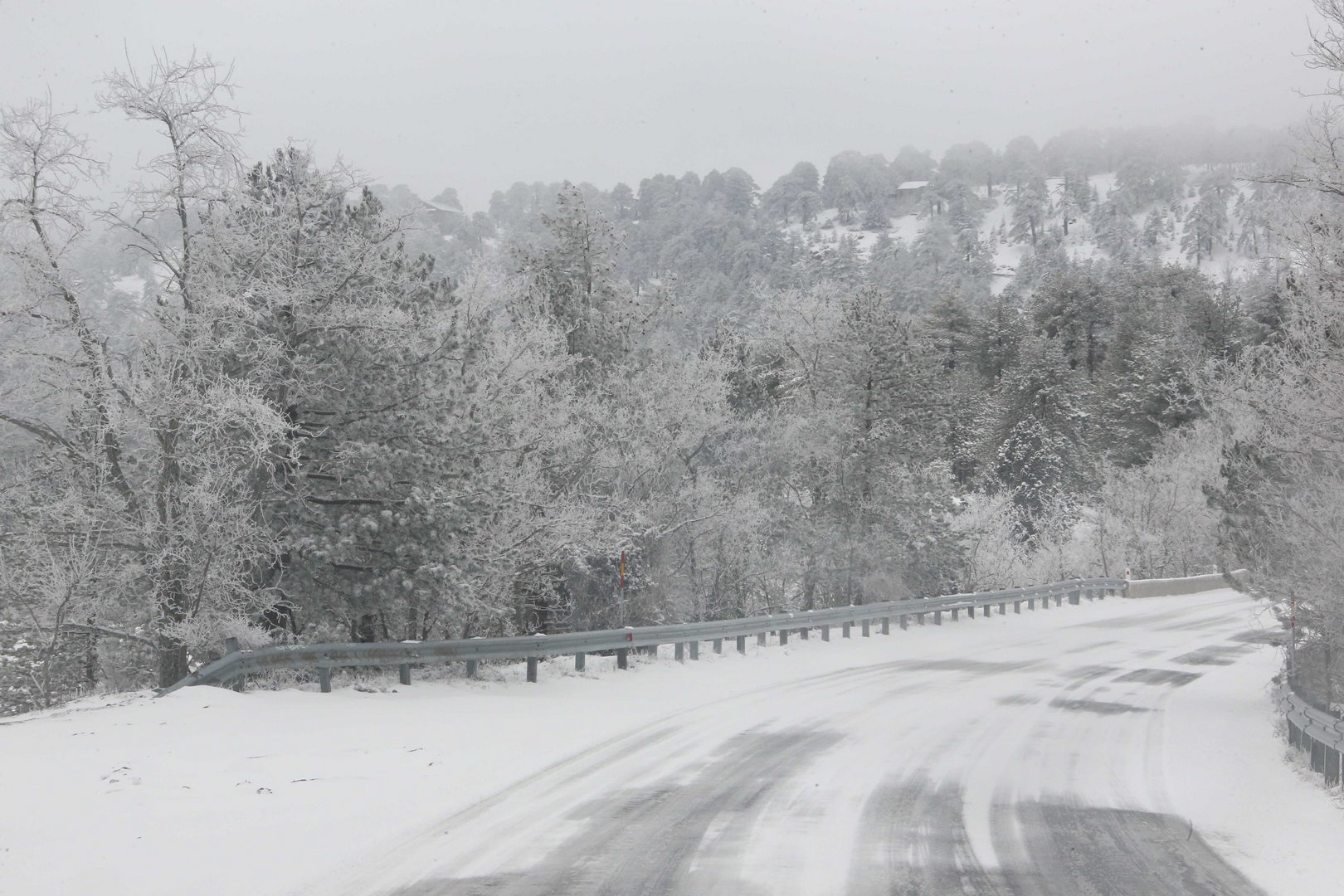 image Troodos roads closed due to snow