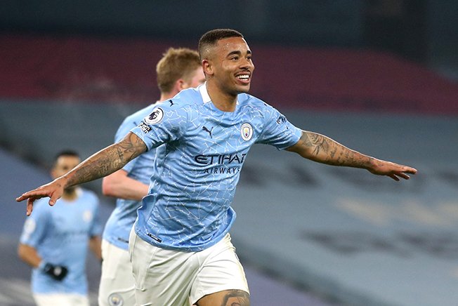 image Jesus hits double as rampant Man City go 15 points clear