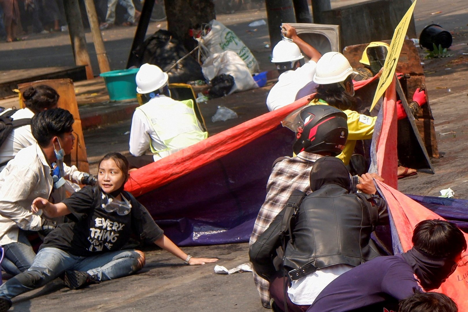 image Myanmar protesters back out on streets after bloodiest day since coup