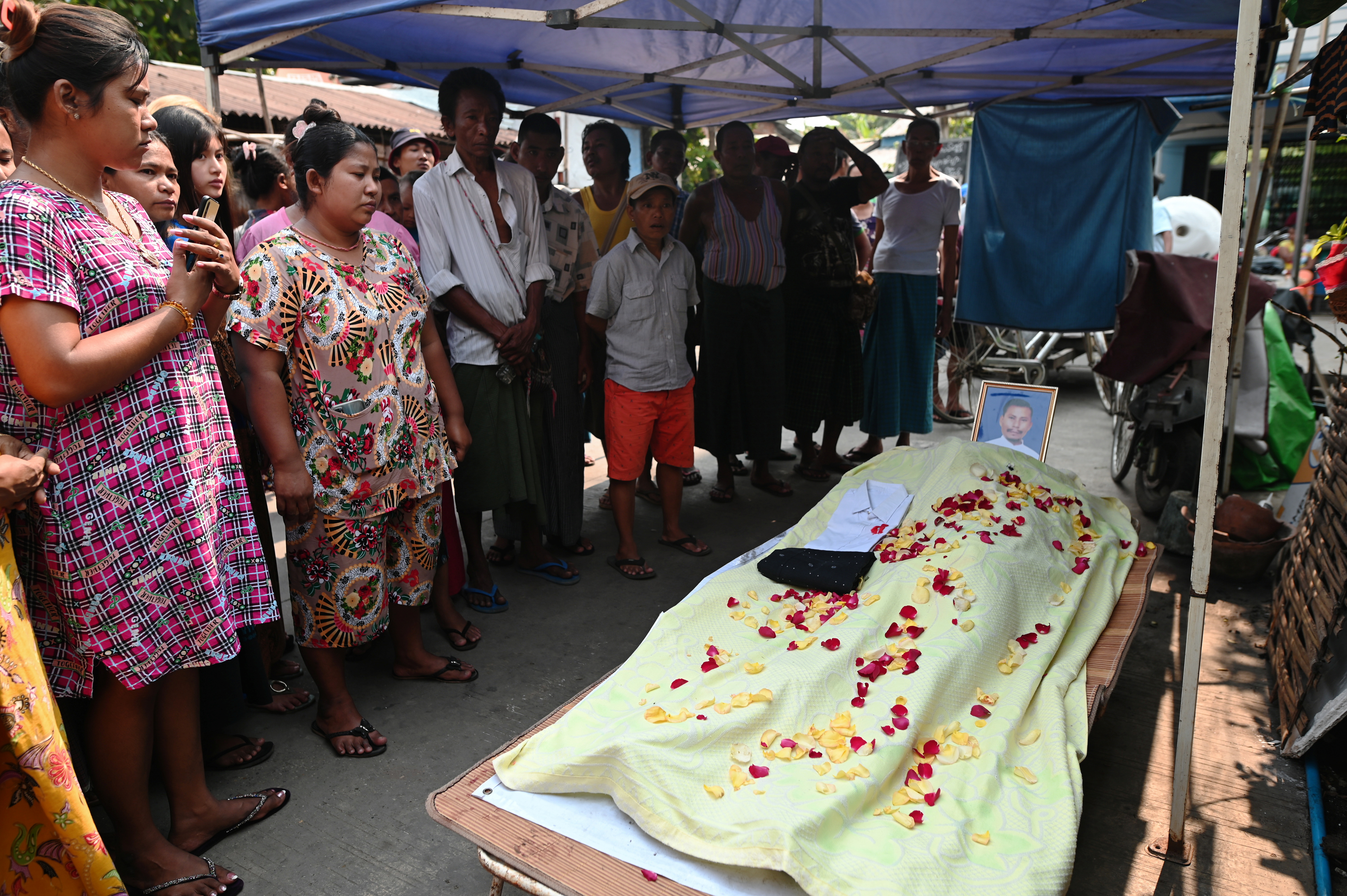 image Two killed in Myanmar protests, civilian leader says people should defend themselves