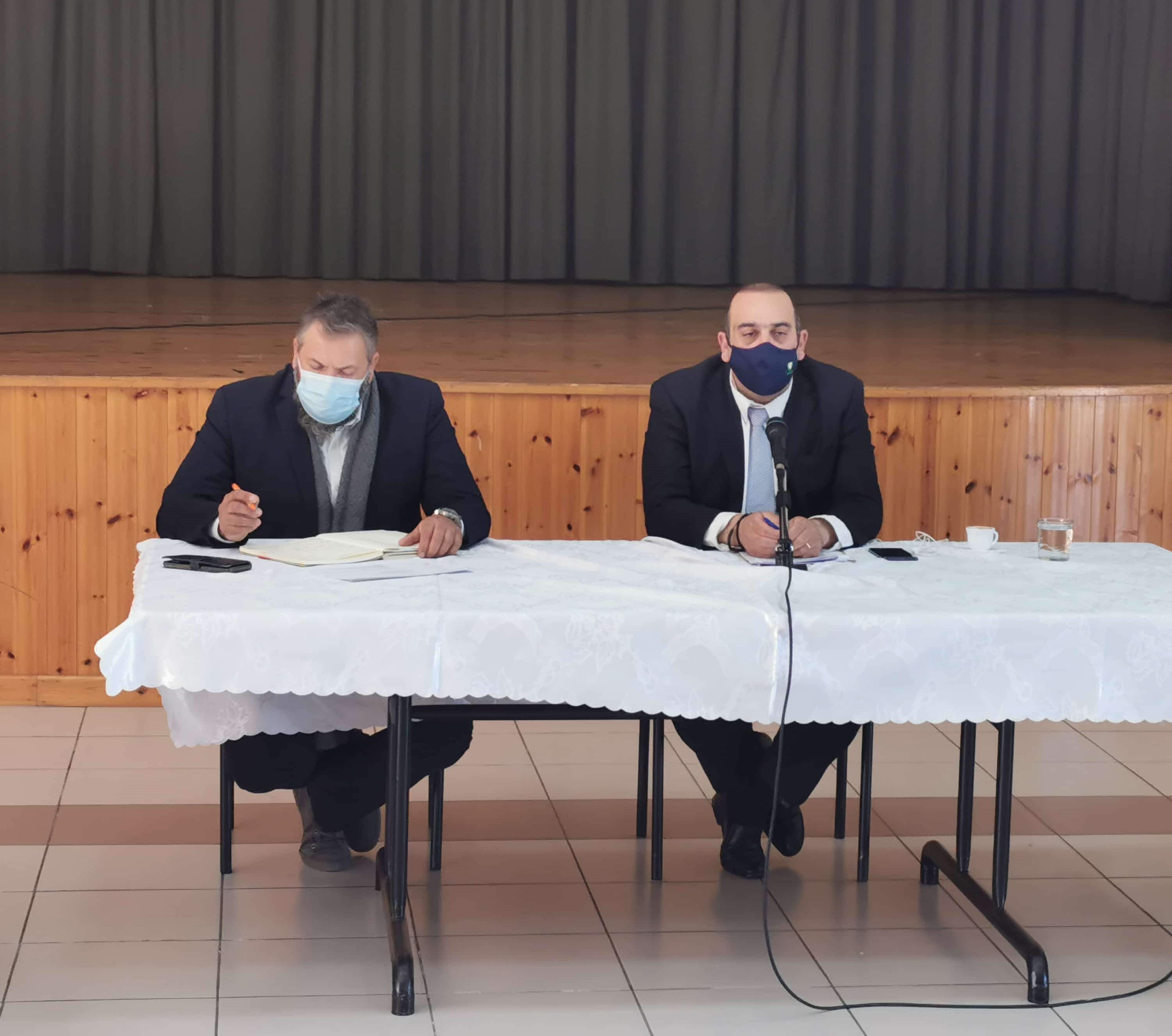 image Karousos briefs community leaders on Evrychou motorway plans