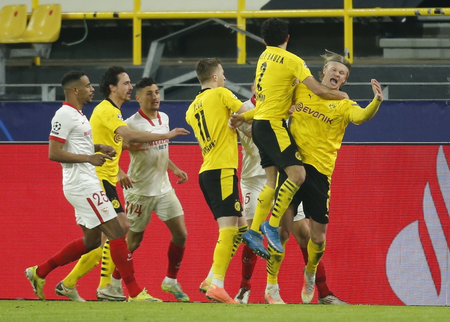 image Haaland goals send Dortmund past Sevilla into last eight