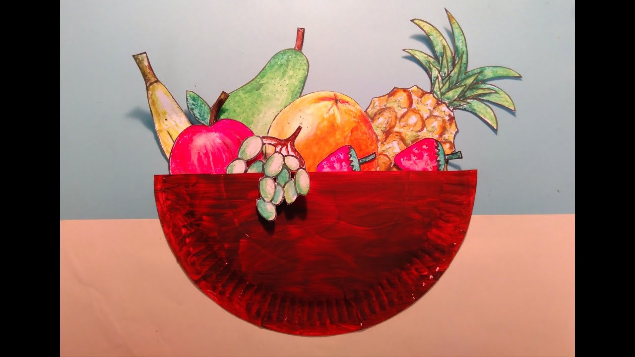 image Paper project: how to make a colourful 3D fruit bowl