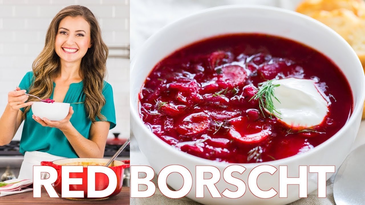 image Classic red borscht recipe (Ukrainian beet soup)