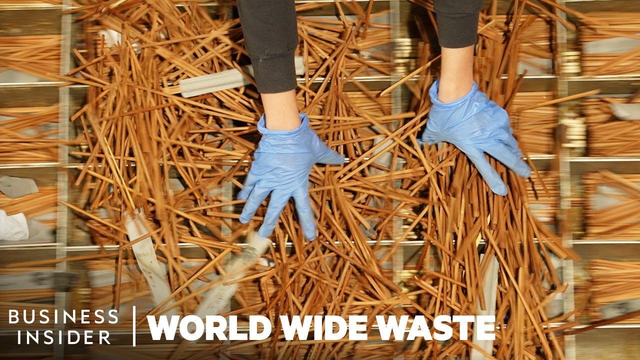 image How used chopsticks are being turned into furniture