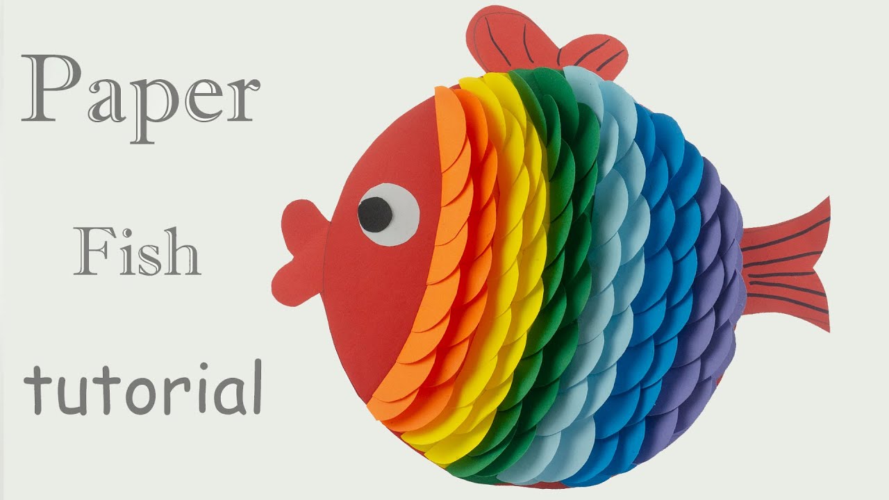 image How to make a paper fish with rainbow scales