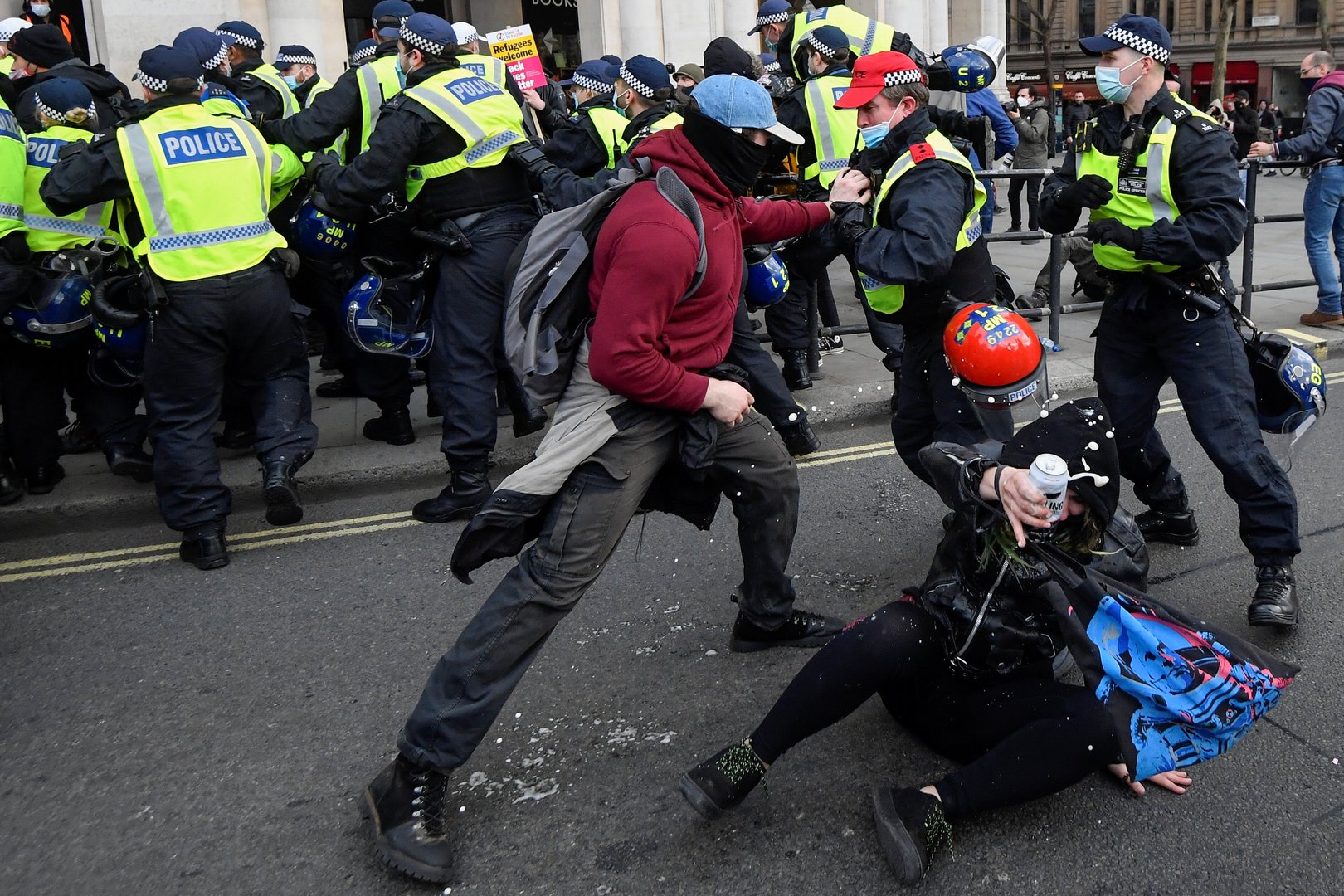 image Scuffles in London as thousands join &#8216;kill the bill&#8217; rallies across Britain