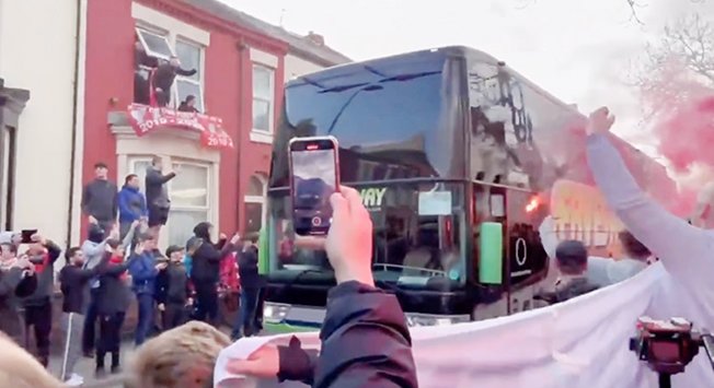 image Police launch investigation after Real team bus damaged at Anfield