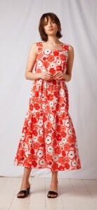 fashion2 omnes bci cotton tiered midi dress