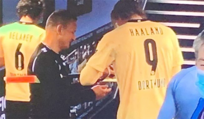 image Linesman supported &#8216;noble cause&#8217; with Haaland autograph move