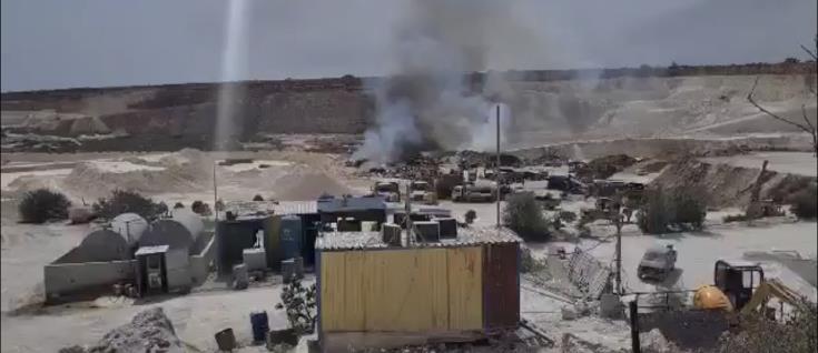 image Fire service assists bases in quarry blaze in Xylofagou