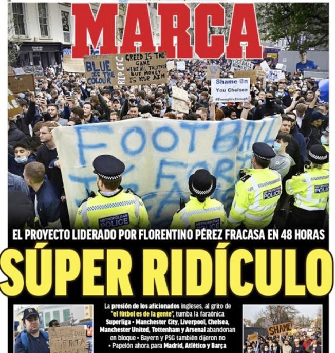 image Newspapers across Europe celebrate Super League collapse