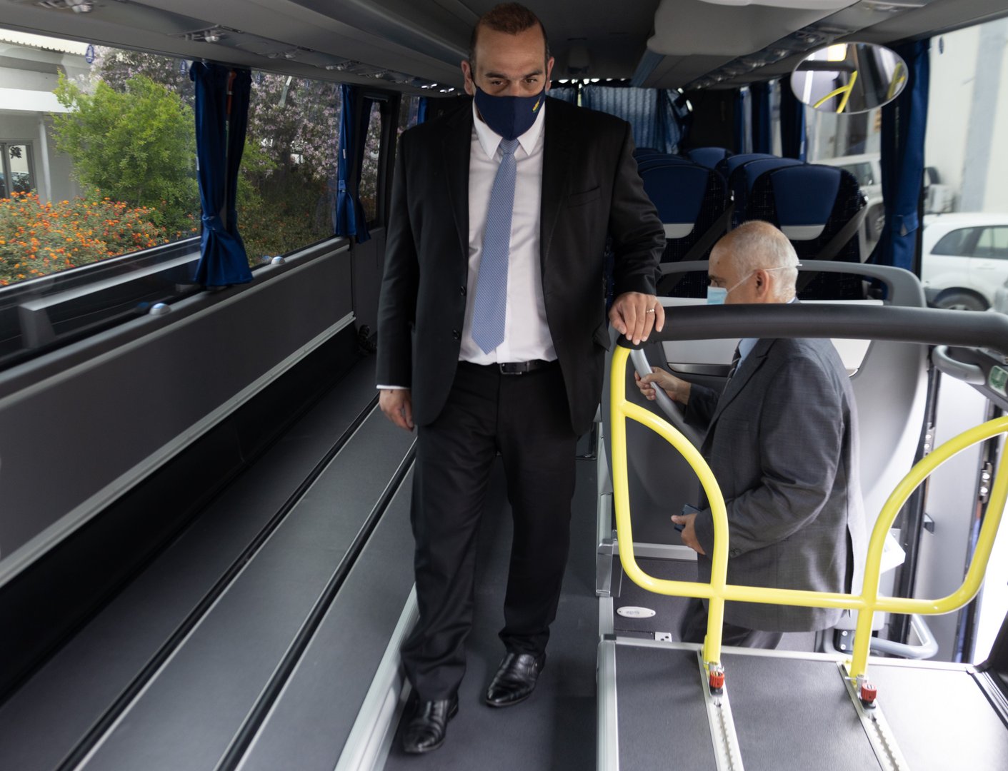 image Minister of transport hands bus over to Paphos school