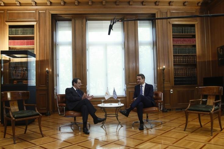 image Anastasiades meets Greek Prime Minister in Athens