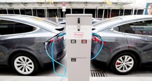 file photo: tesla model x electric cars recharge their batteries in berlin